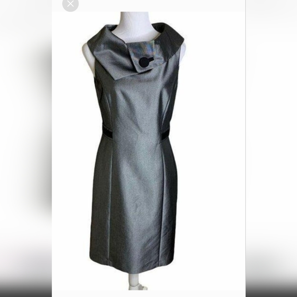 Antonio Melani Elegant Gray Sleeveless Dress (8)